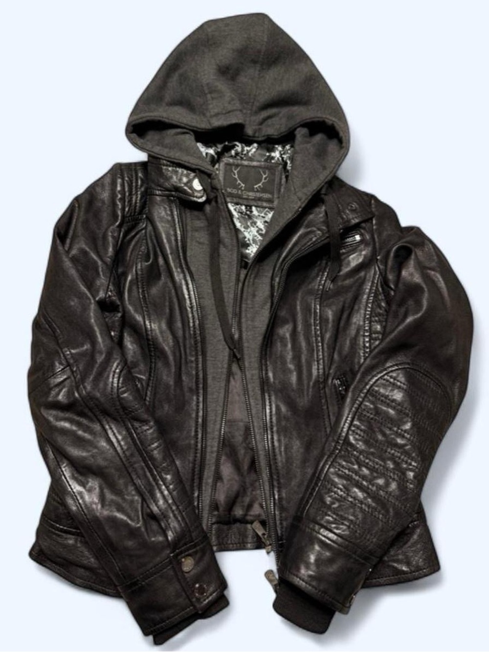 Bod & Christensen Leather Two Way Jacket